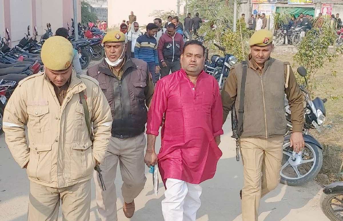 Block chief appeared in court in gang rape case sample taken for DNA test in bhadohi