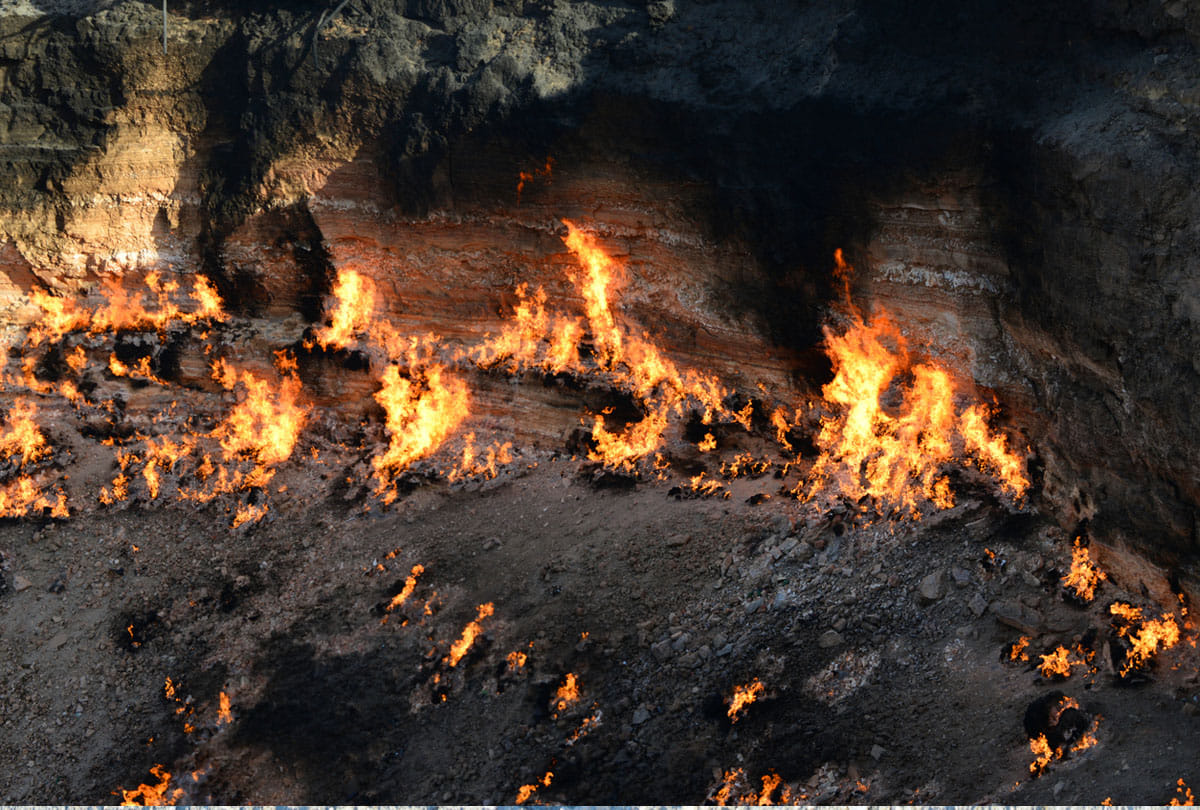 the gates of hell in Karakum desert turkmenistan strange story of mysterious