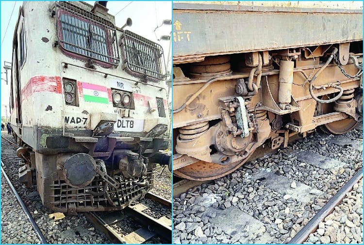 Engine derailed during shunting in Ambala of Haryana