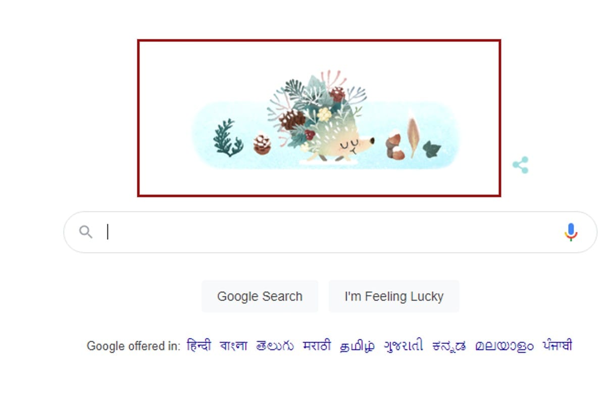 Winter Season 2021 Google Doodle Celebrates winter solstice Shortest Day Of The year