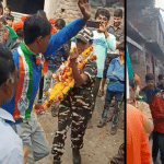 संध्या भिलाला का उनके गांव में भव्य स्वागत हुआ।