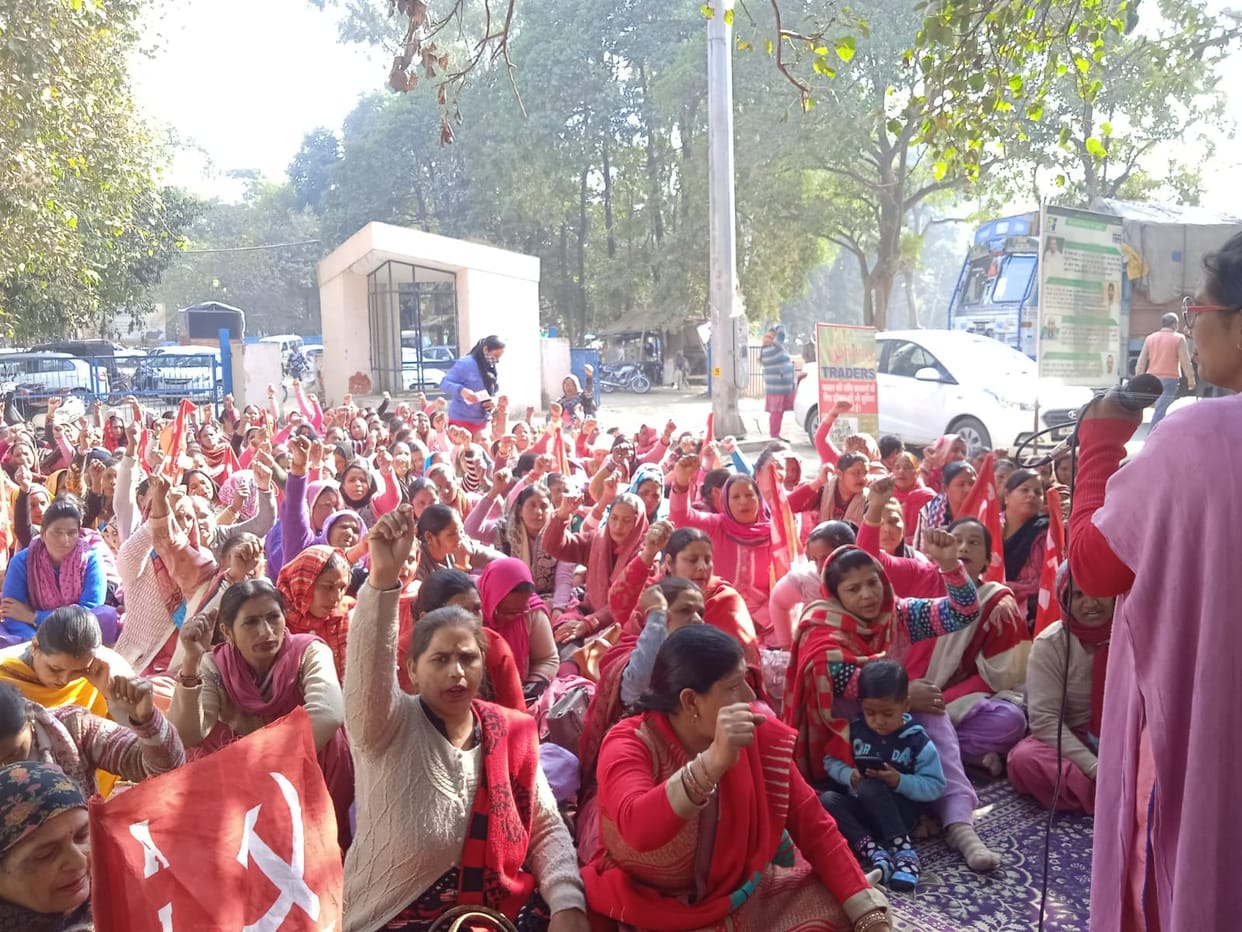 Workers' unions support the strike, Yamunanagar