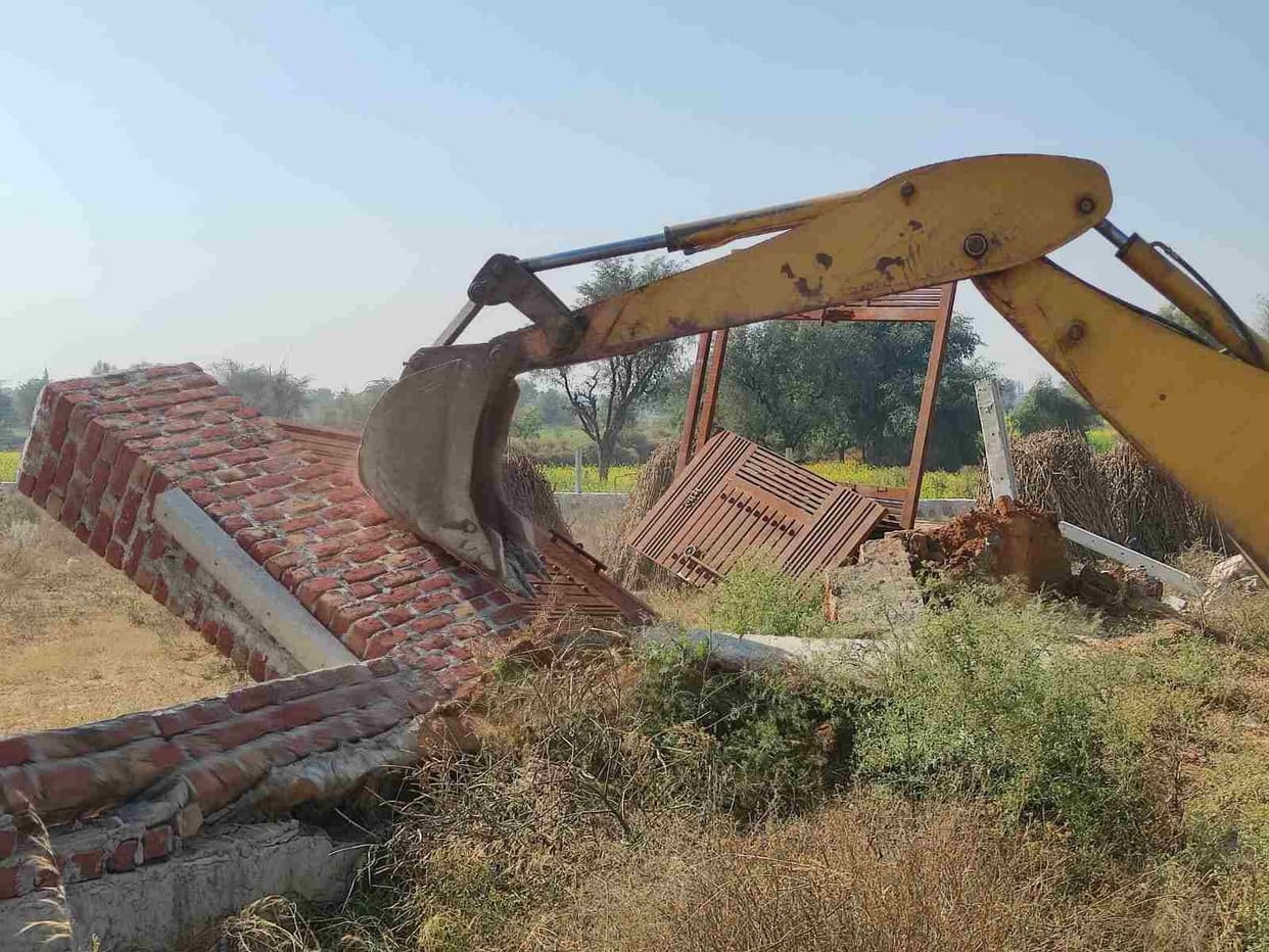 DTP demolished construction in illegally cut colony