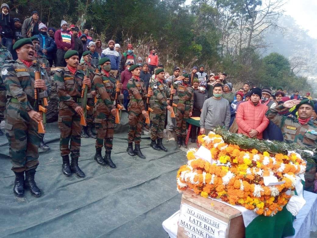Rifleman Mayank died of a heart attack