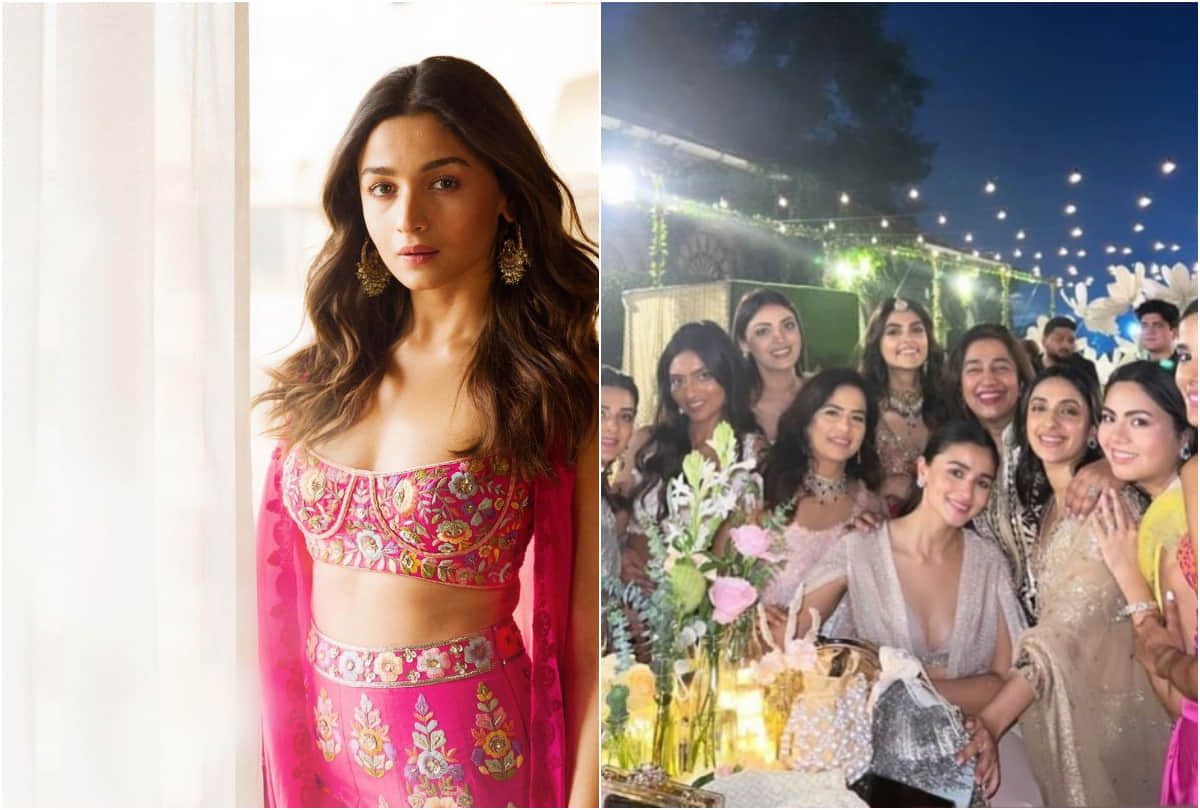 alia bhatt in bff wedding wearing silver outfitt with dramatic cape sleeve