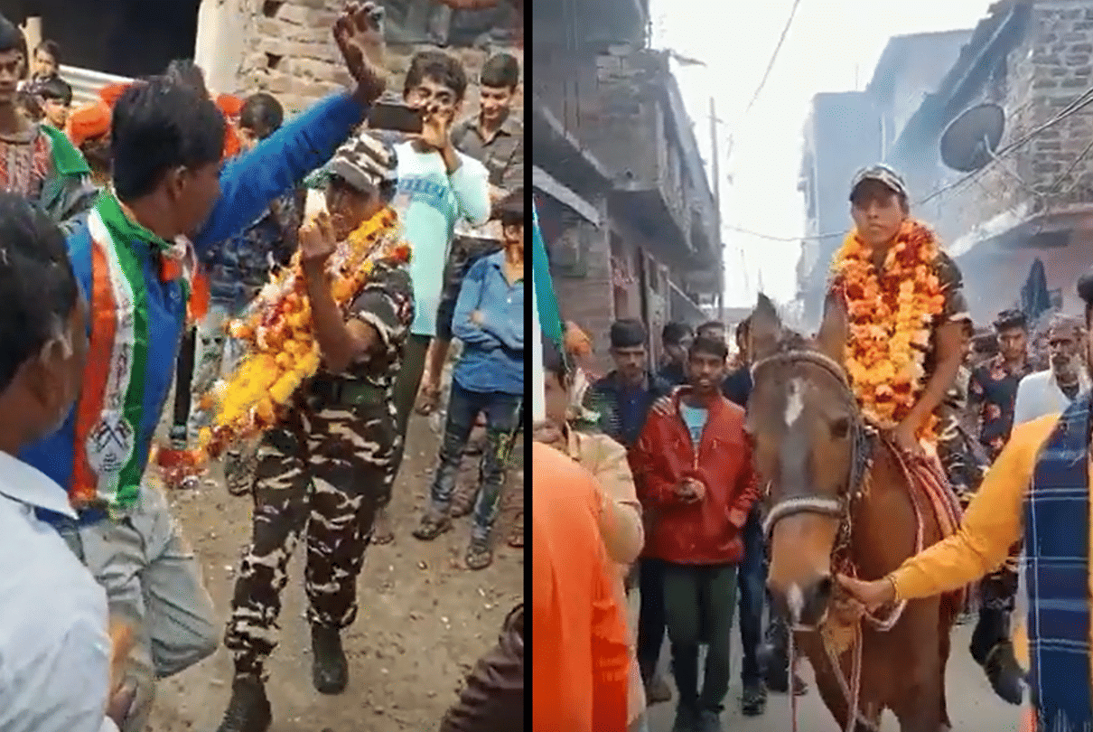 Madhya Pradesh News: Villagers grand welcome BSF girl returned after training