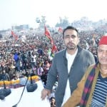 सपा-रालोद की संयुक्त परिवर्तन रैली में पहुंचे जयंत चौधरी