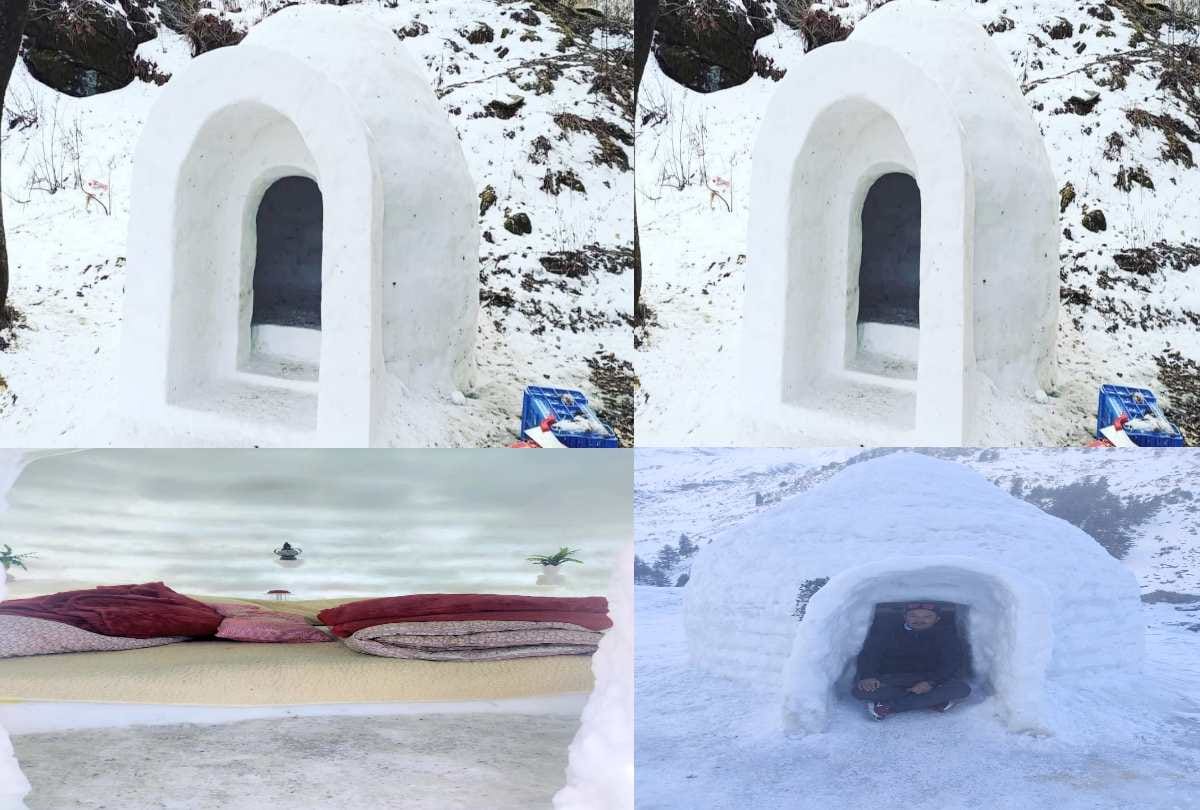 Igloo built for tourists at an altitude of more than 10 thousand feet at jalodi pass kullu himachal