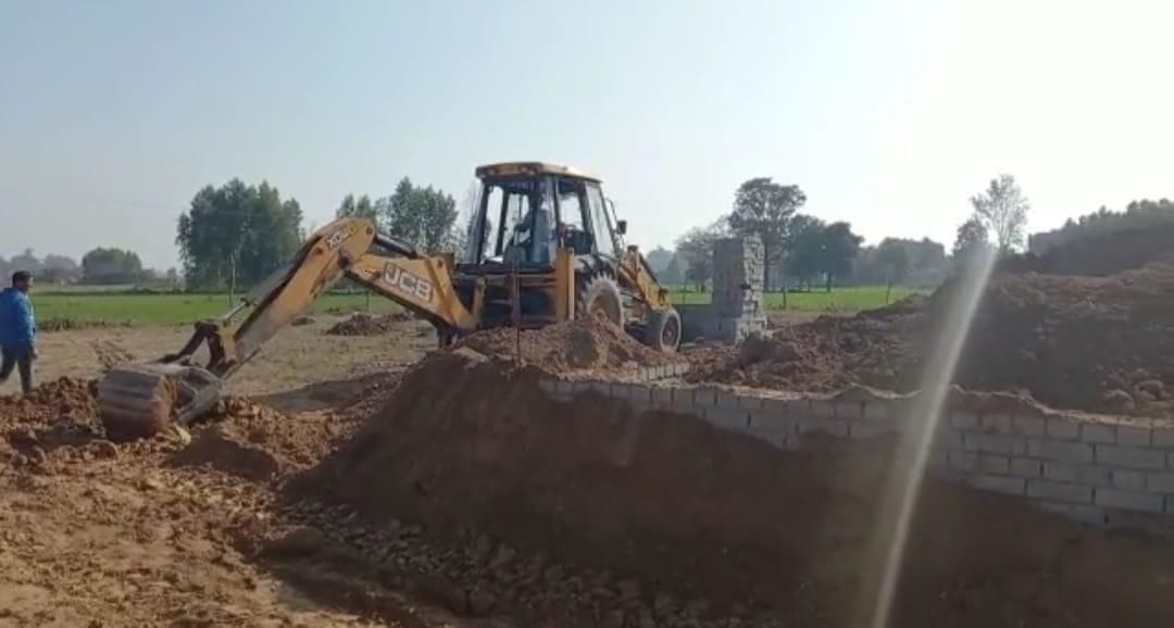 Bulldozers run on illegal colony being built in Loton Mauja