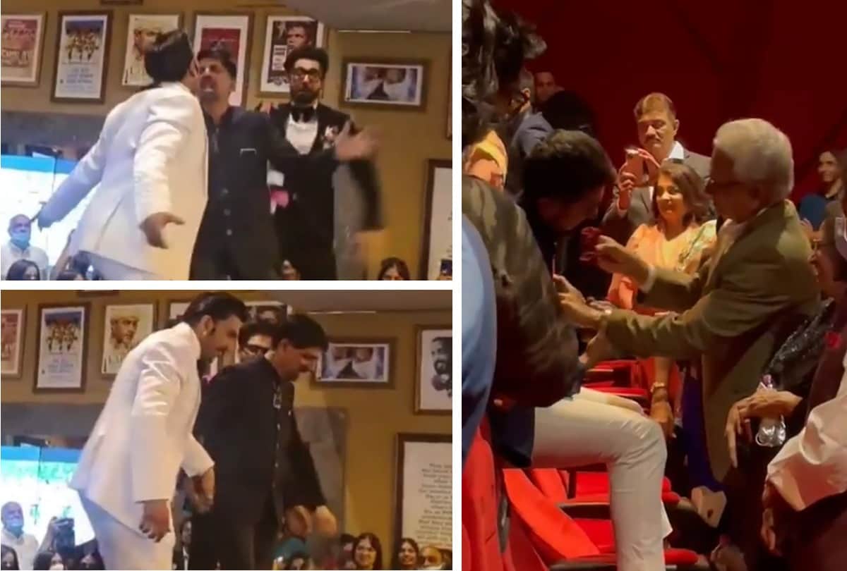 83 Movie Srikkanth dances with Ranveer Singh on Bijli Bijli song Mohinder Amarnath gives his lucky charm to Saqib Saleem watch video