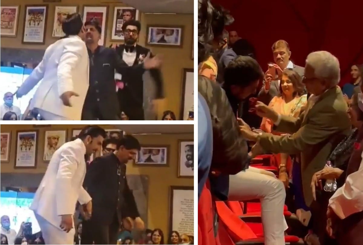 83 Movie Srikkanth dances with Ranveer Singh on Bijli Bijli song Mohinder Amarnath gives his lucky charm to Saqib Saleem watch video