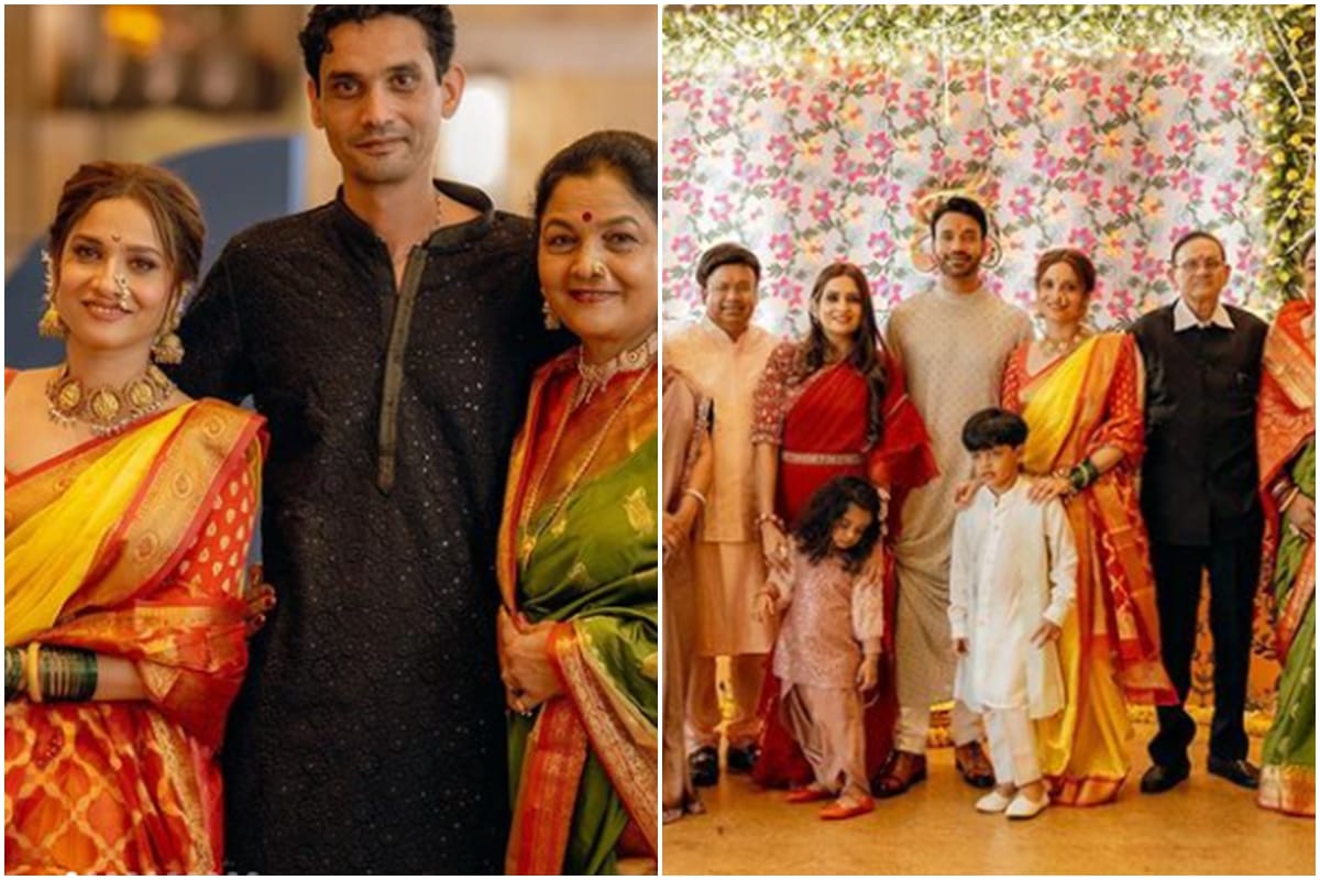 ankita lokhande shares romantic pictures with husband vicky jain actress look stunning in marathi costume viral photos
