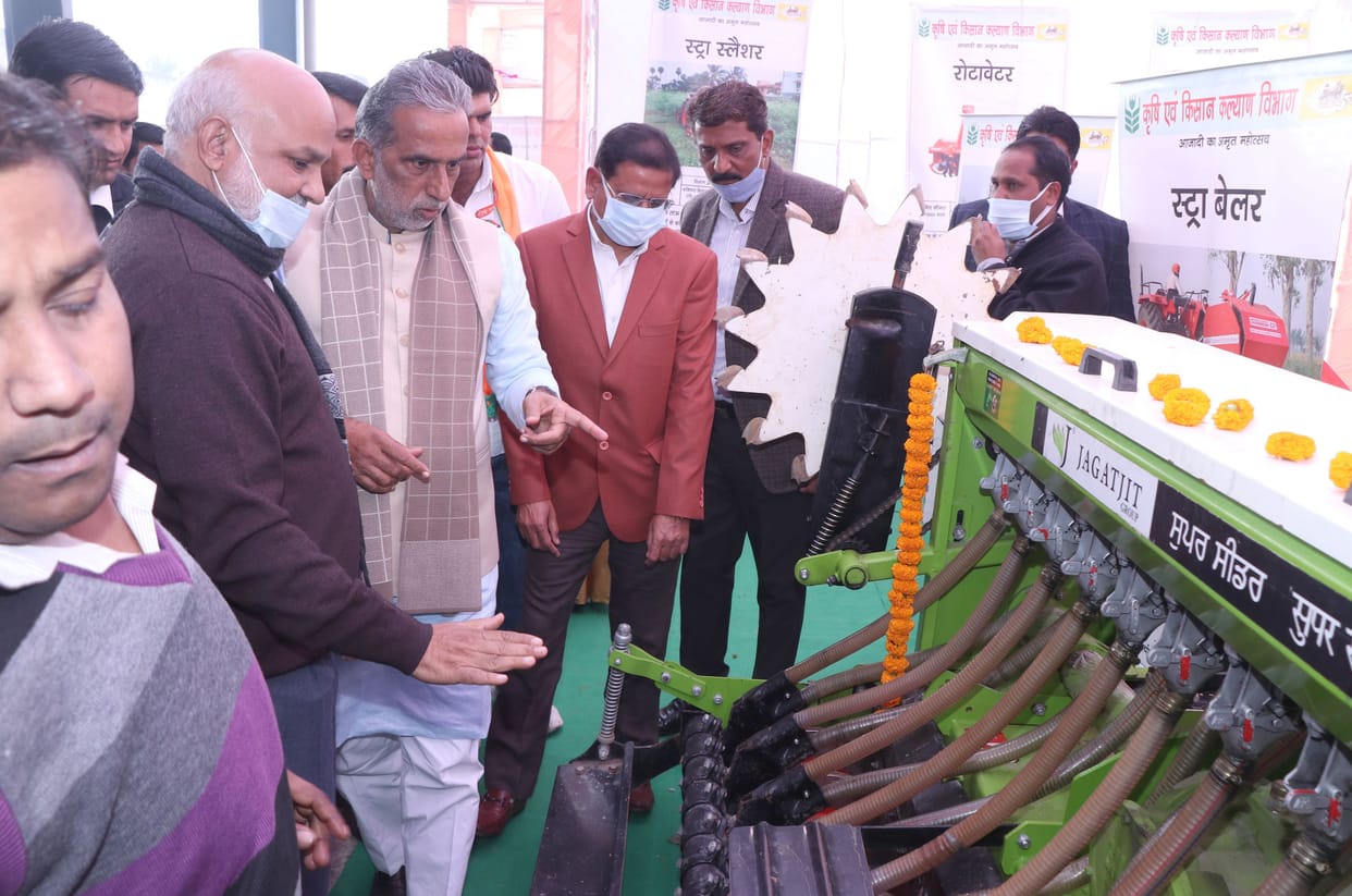 Union Minister of State Krishan Pal Gurjar arrived at the Kisan Mela