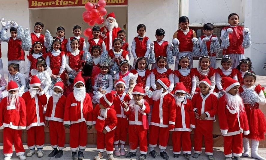 Christmas celebrated, students came as Santa Claus