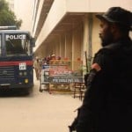 लुधियाना कोर्ट में तैनात कमांडो।