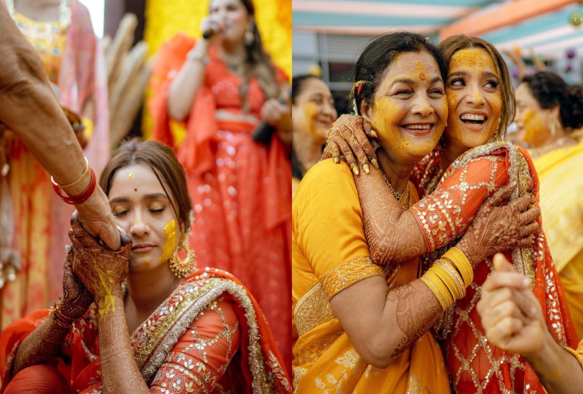 ankita lokhande share her haldi ceremony pics with husband vicky jain see photos