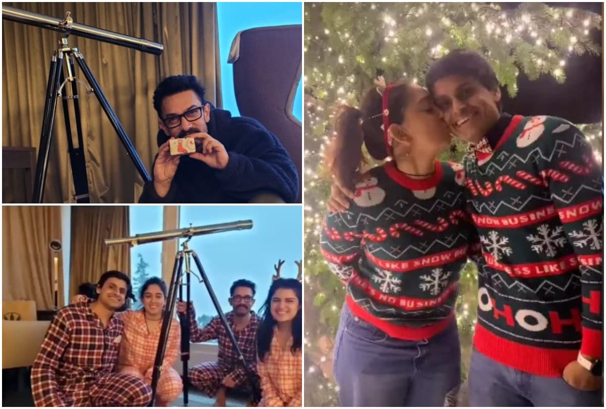 Aamir Khan celebrates Christmas with daughter Ira Khan and her boyfriend Nupur
