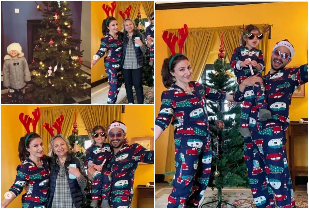 Soha Kunal Inaaya Sharmila spend Christmas at Pataudi Palace see pics