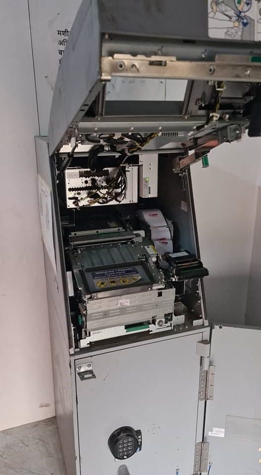 Attempted theft by breaking ATM machine