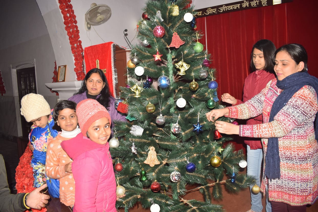 Christmas will be celebrated today, churches lit with lights
