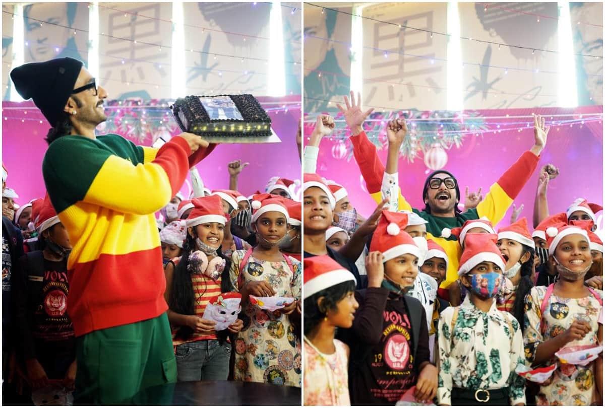 Merry Christmas 2021: Ranveer Singh celebrated Christmas with children in Mumbai had a great time at the special screening of '83'