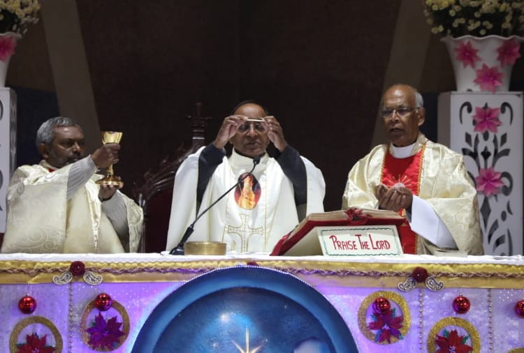 Christmas Celebrated in church of Chandigarh
