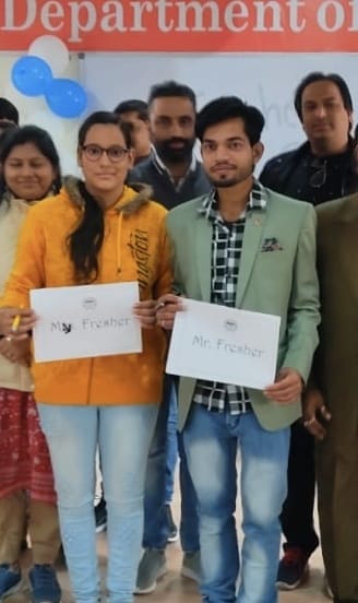 Sumit Mr and Anshika were elected Miss Fresher