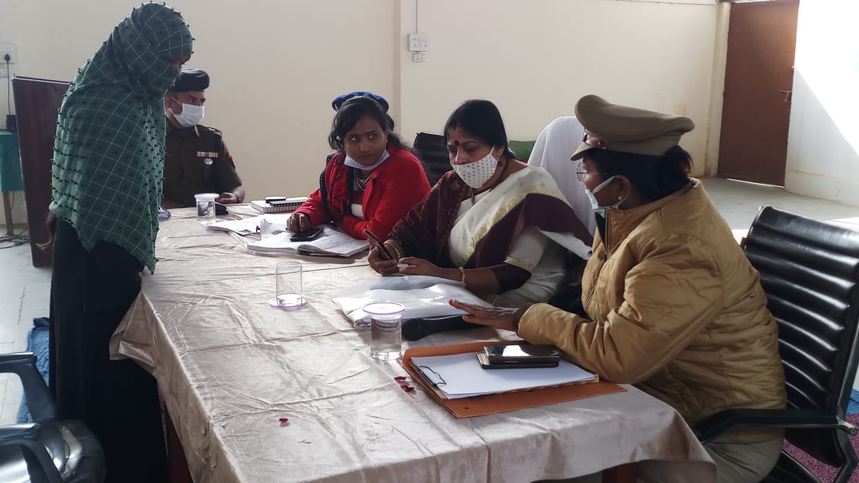 Women's commission member listened to the complaints of the victims