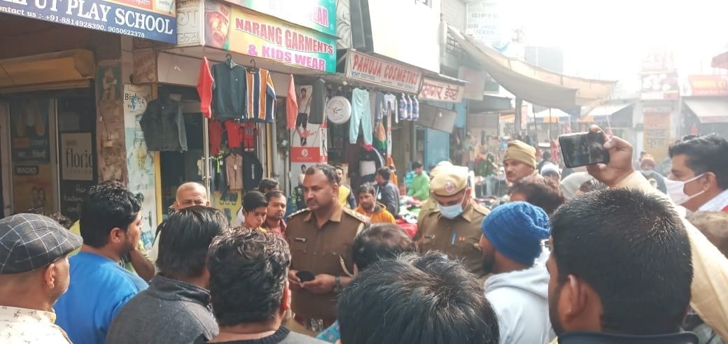 The youths beat up the shopkeeper, angry people protested by closing the shops in the camp market