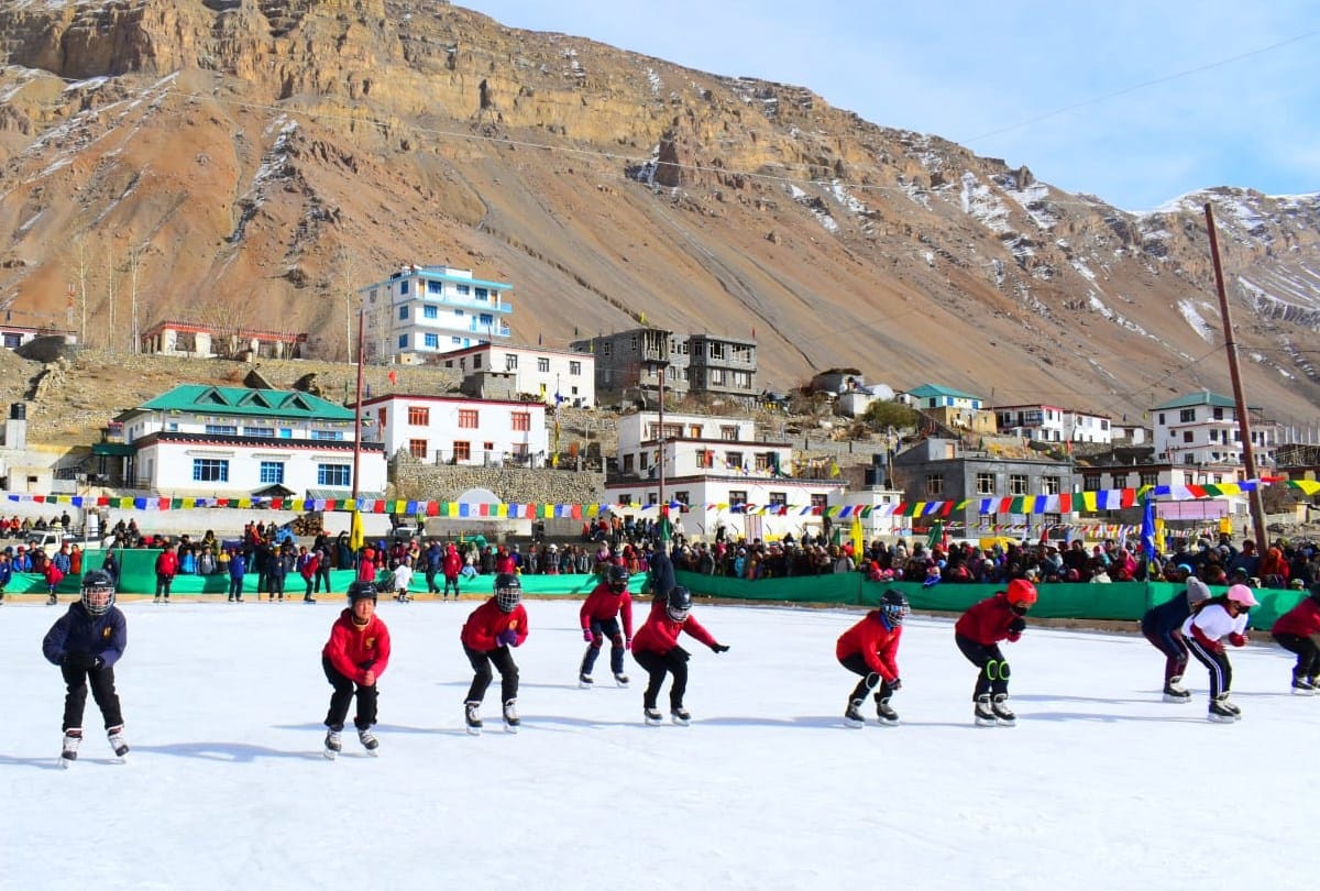 national ice hockey camp inaugurated by cabinet minister ram lal markanda in kaza lahaul spiti himachal pradesh