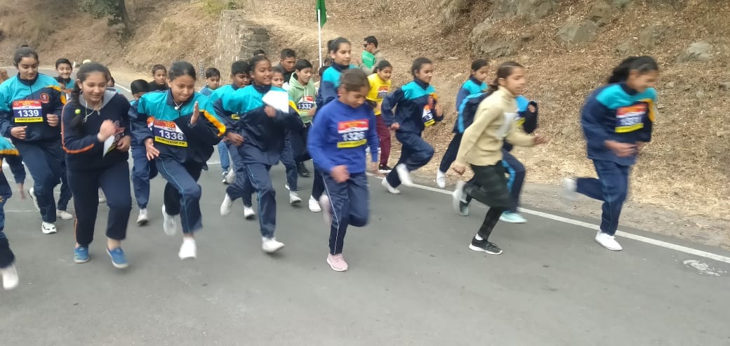 Ravindra got first position in 12km cross country merathon in Dharampur