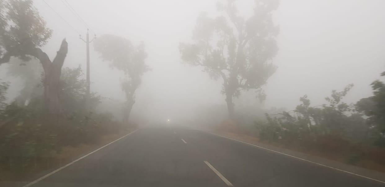 Clouds prevailed throughout the day, people shivering with cold