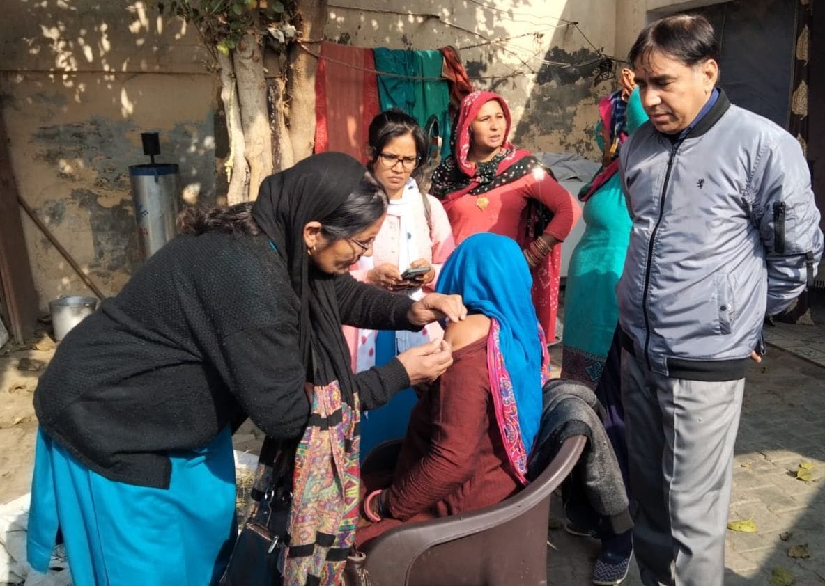 Health Happy... 100 percent people got the first dose of vaccine in the district