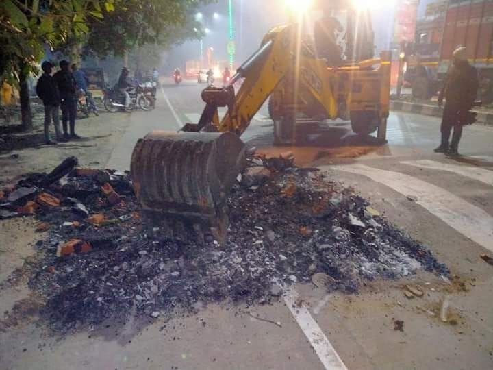 Accident speed breaker finally removed