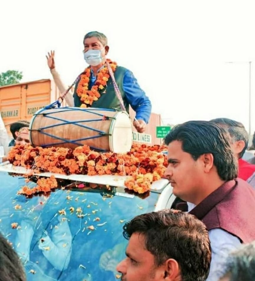uttarakhand election 2022: Harish Rawat grand welcome in uttarakhand, see photos
