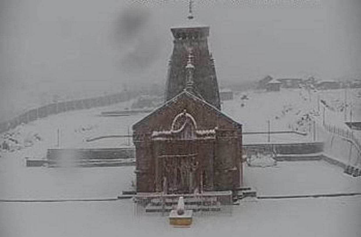 uttarakhand weather update today news: snowfall in chardham today, see photos