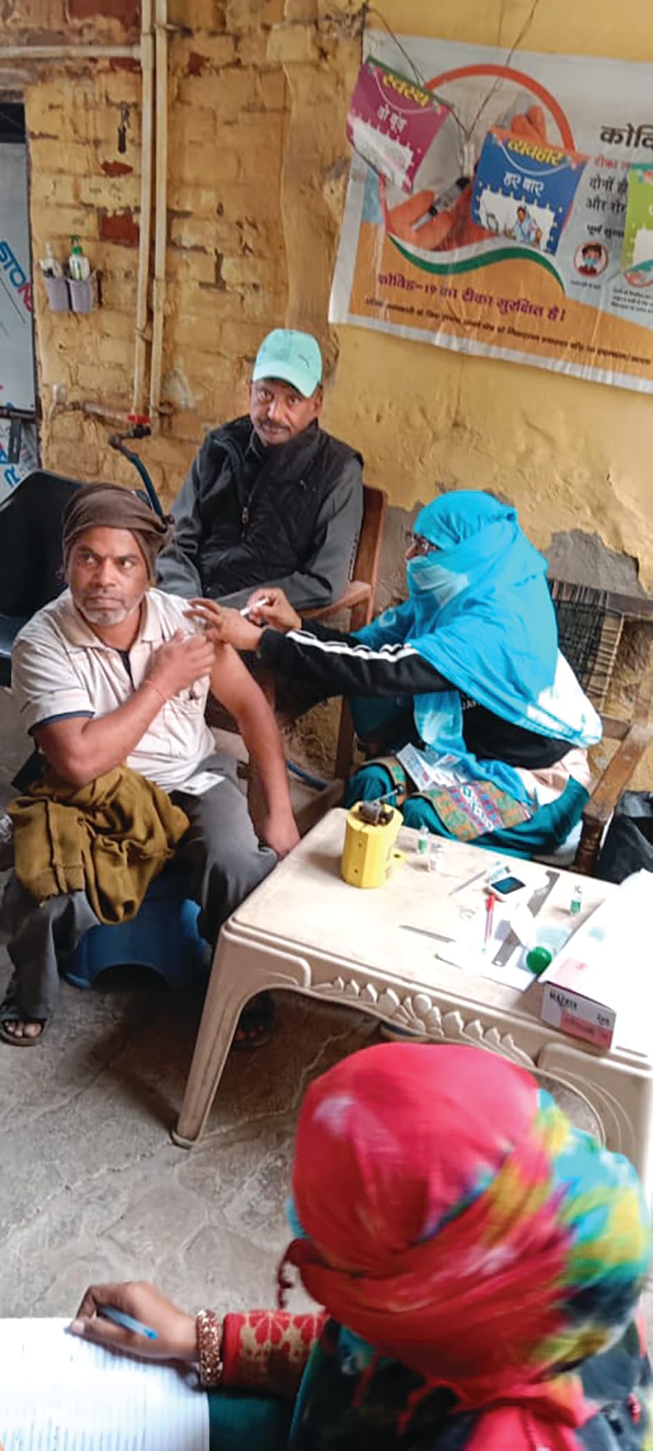 Only those who got the vaccine are getting ration