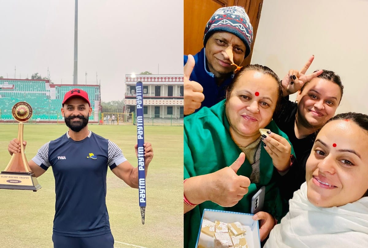 himachal cricket team win vijay hazare trophy cricketer nikhil gangta family celebrate victory at home