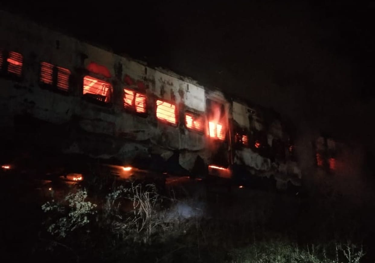 Seeing the flames, passengers trying to save the lives of their loved ones