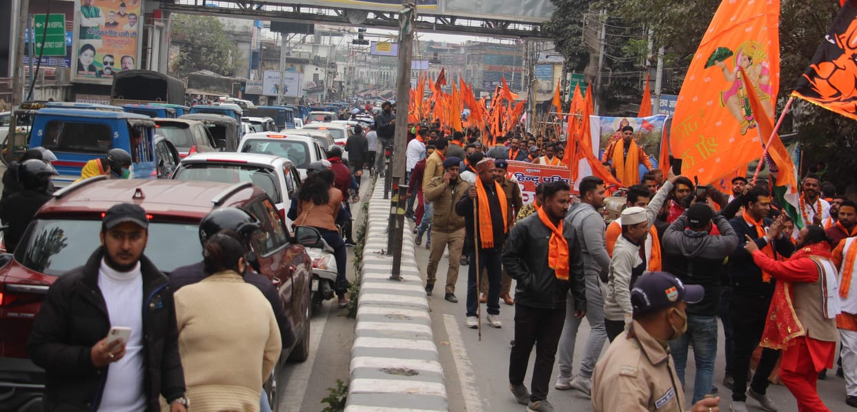 Youth recited conch shell and Hanuman Chalisa in Shaurya Path