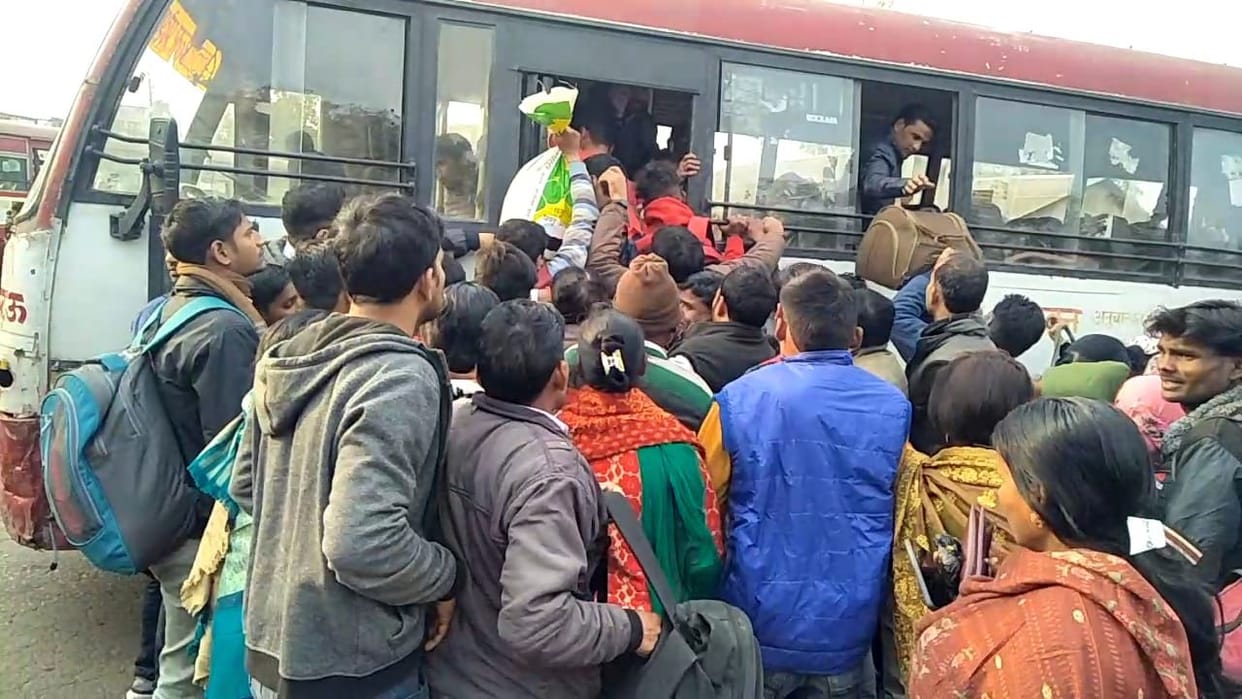 65 buses in modi rally