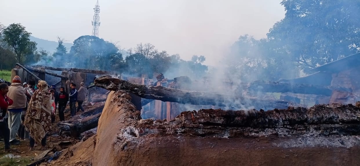 House fire, eight cattle burnt