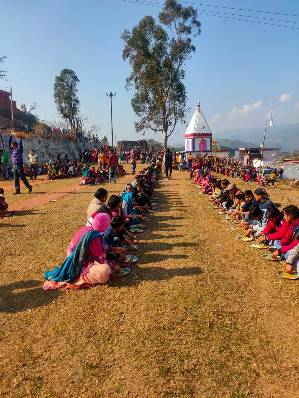 Devotees attended the annual Bhandara held at Narsingh Temple
