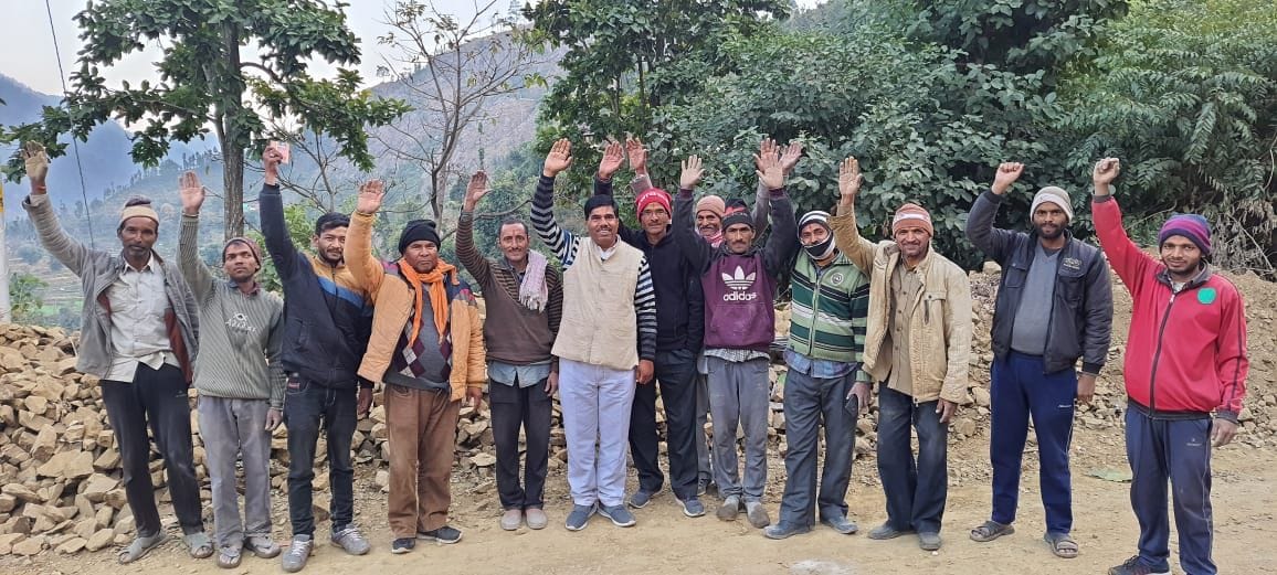 Protest by Villagers of Ladhiya Vally