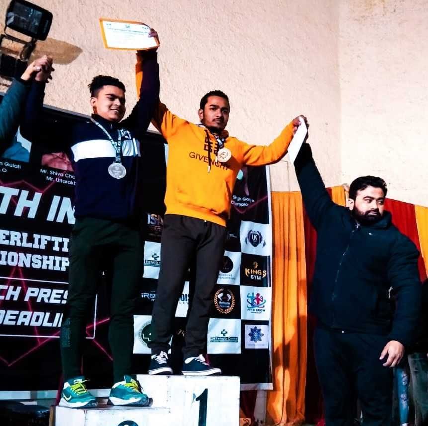 Karan Won Gold Medal In Power Lifting