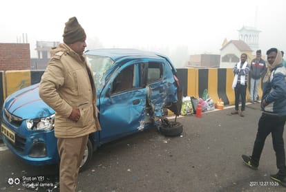Prayagraj: Due to dense fog, there were many accidents on the highway, one death, many injured.