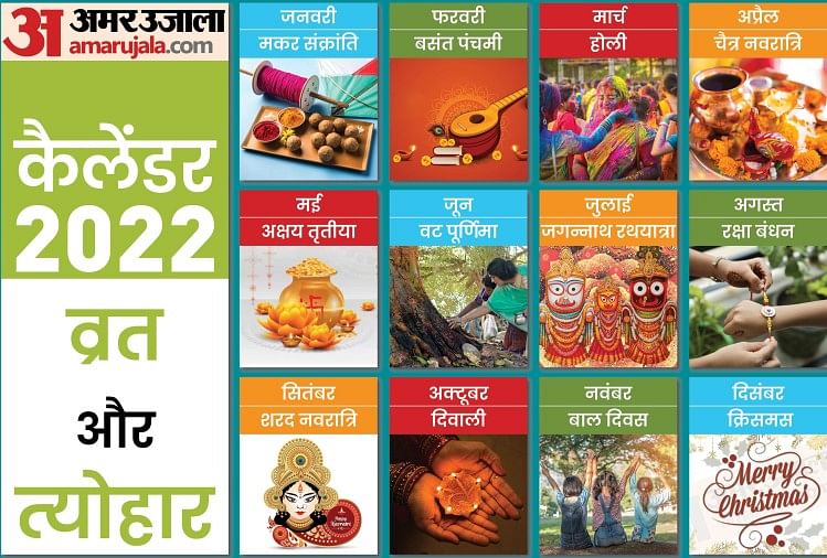 Calendar 2022:पढ़ें साल के प्रमुख व्रत-त्योहारों की तारीखें, ग्रहण