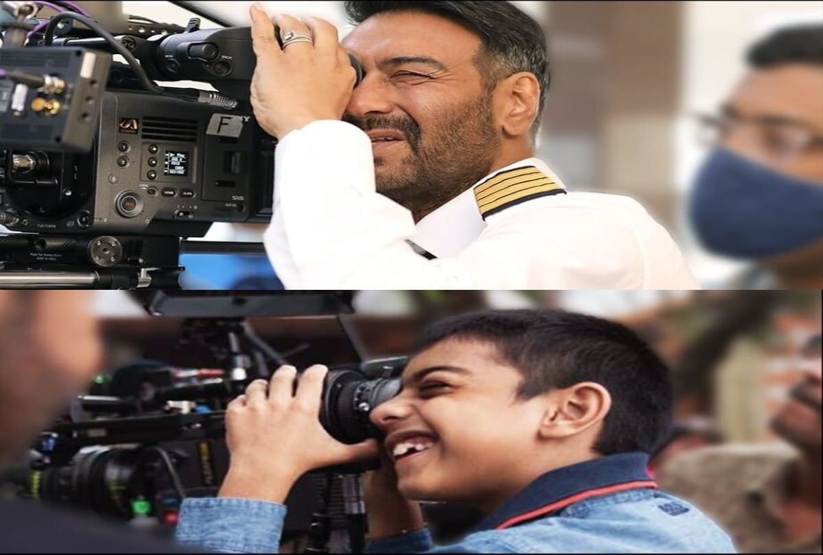actor Ajay Devgan shared a picture with his son with caption tell the difference