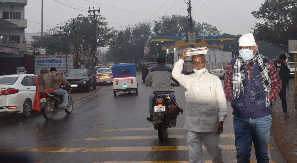 Change of weather mood, drizzle started after noon