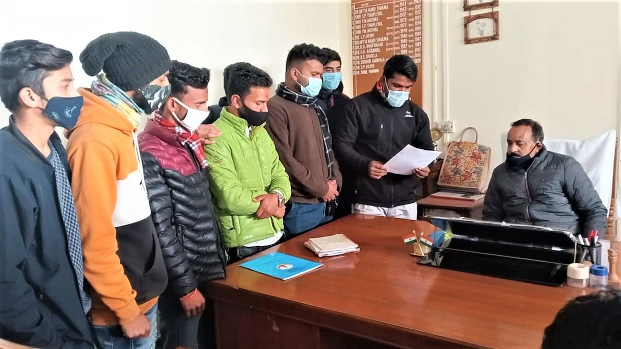 Students stopped construction work in MPG College